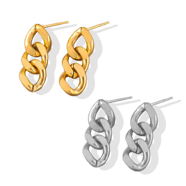 Cuban Link Chain Drop Earrings