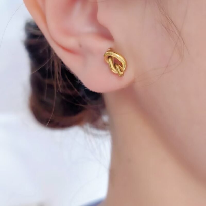 Dainty Love Knot Studs