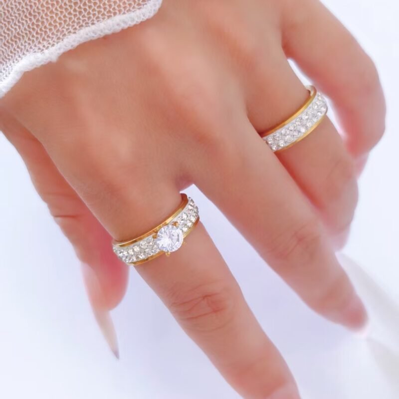 Diamond-Style Bridal Ring Set