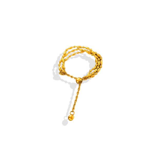 Gold Bead Chain Wrap Ring
