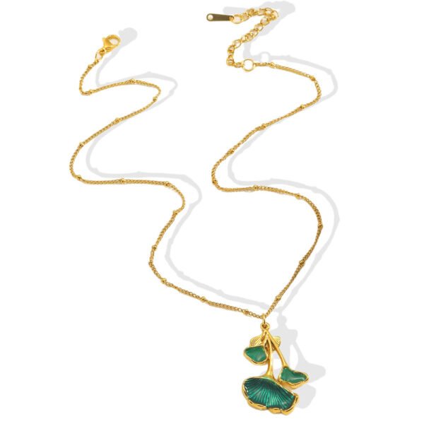Gold Ginkgo Leaf Necklace