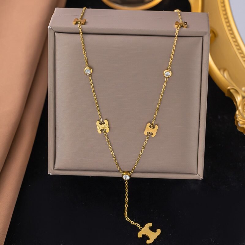 Gold Lariat Y Necklace