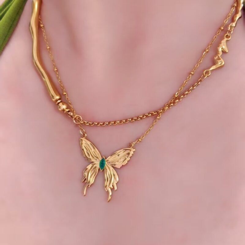 Golden Pulse ECG Necklace