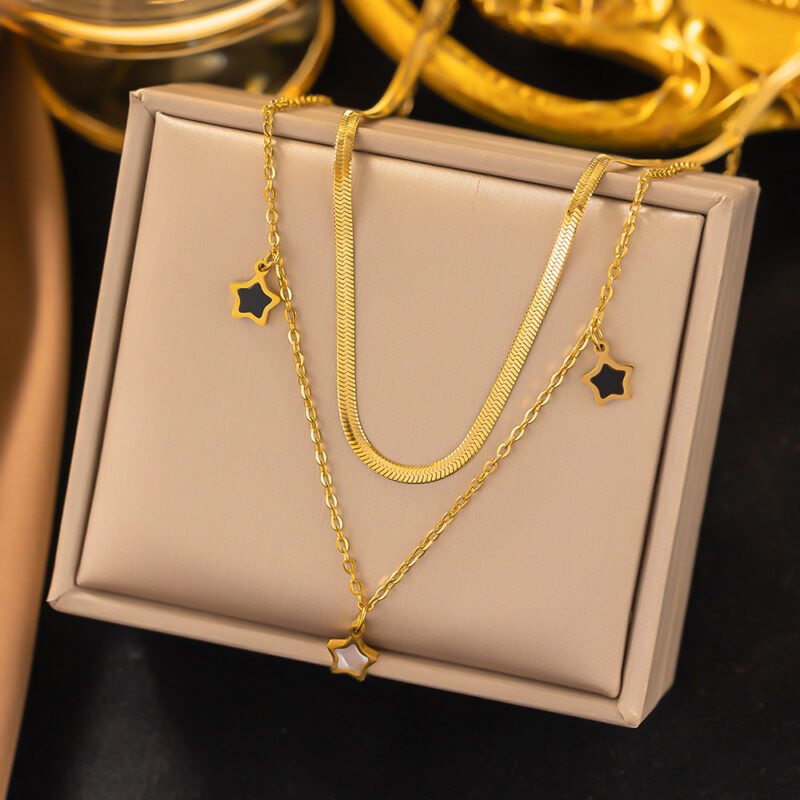 Layered Star Charm Necklace