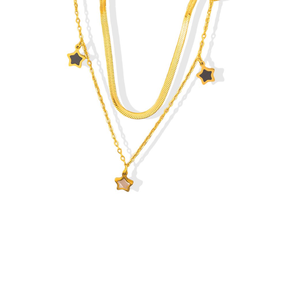 Layered Star Charm Necklace