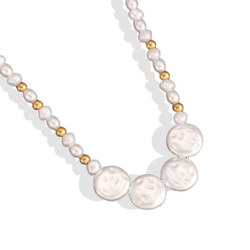 Luminous Baroque Pearl Gold Necklace