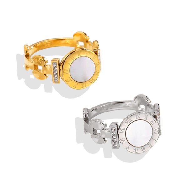 Roman Numeral Halo Ring
