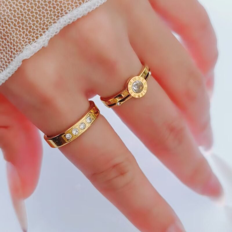 Roman Numeral Solitaire Ring