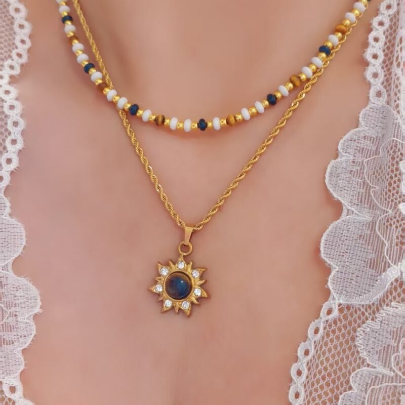 Tiger Eye Sunburst Necklace