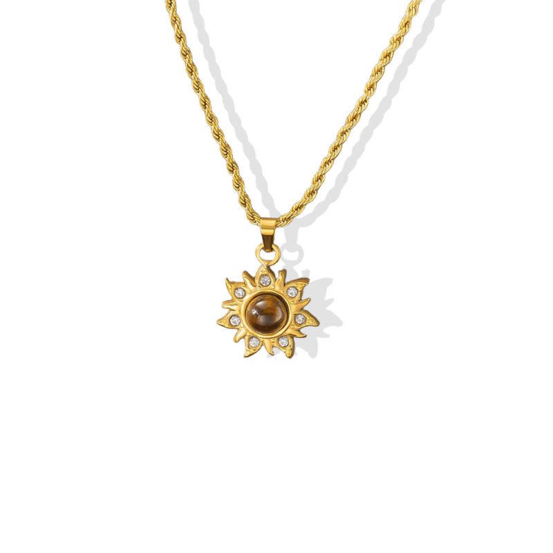 Tiger Eye Sunburst Necklace