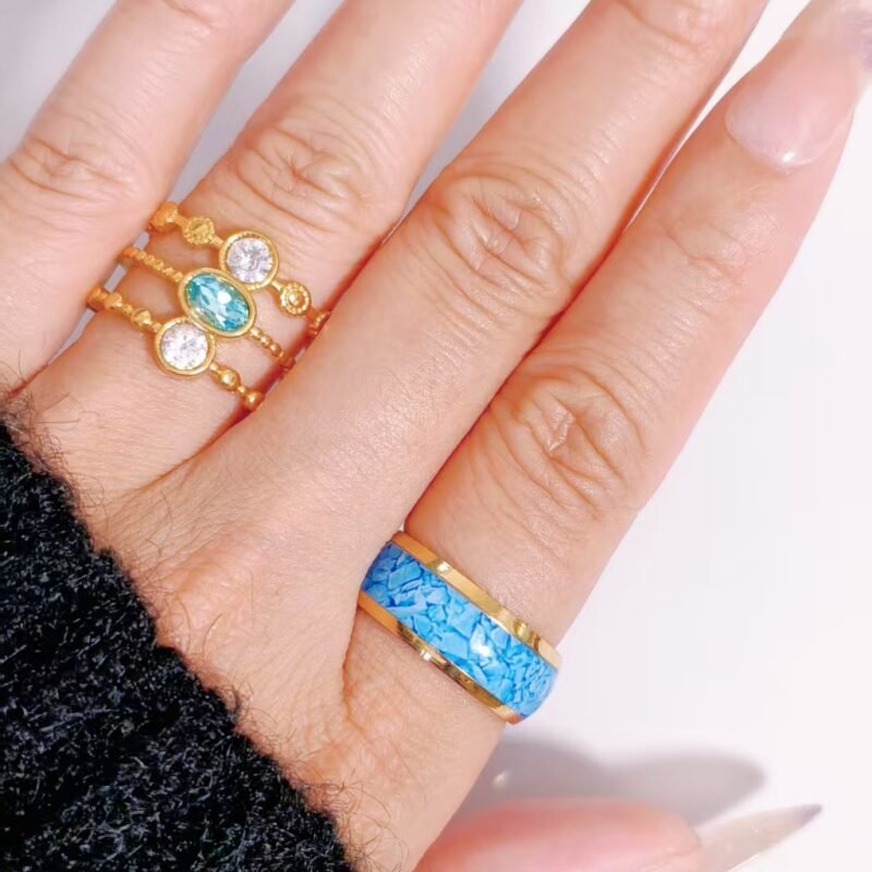 Turquoise Inlay Band Ring