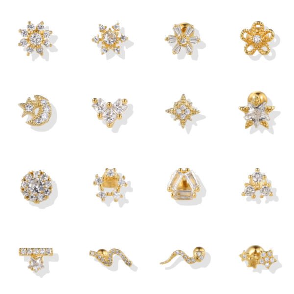 Zircon Ball Back Cartilage Stud