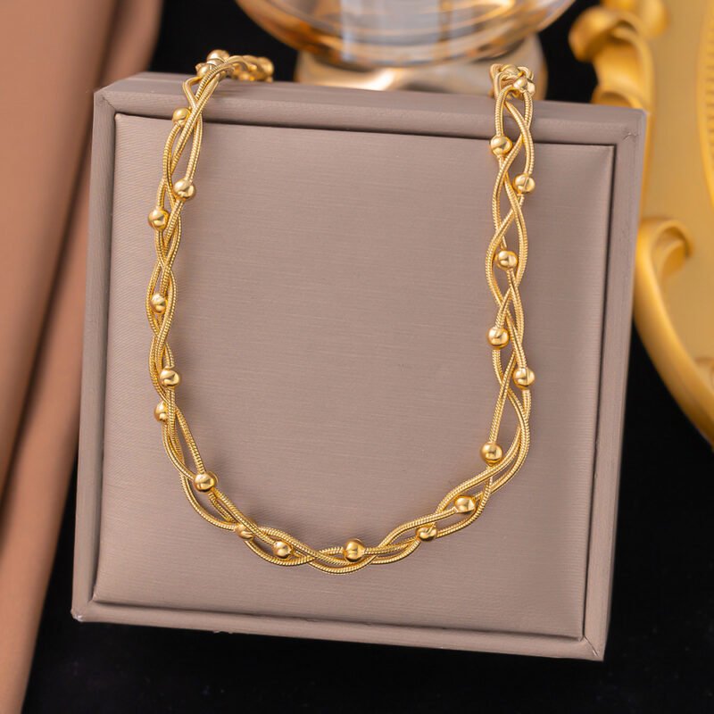 Braided Bead Chain Choker