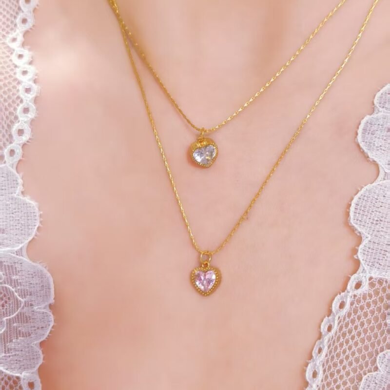 Crystal Heart Pendant Necklace