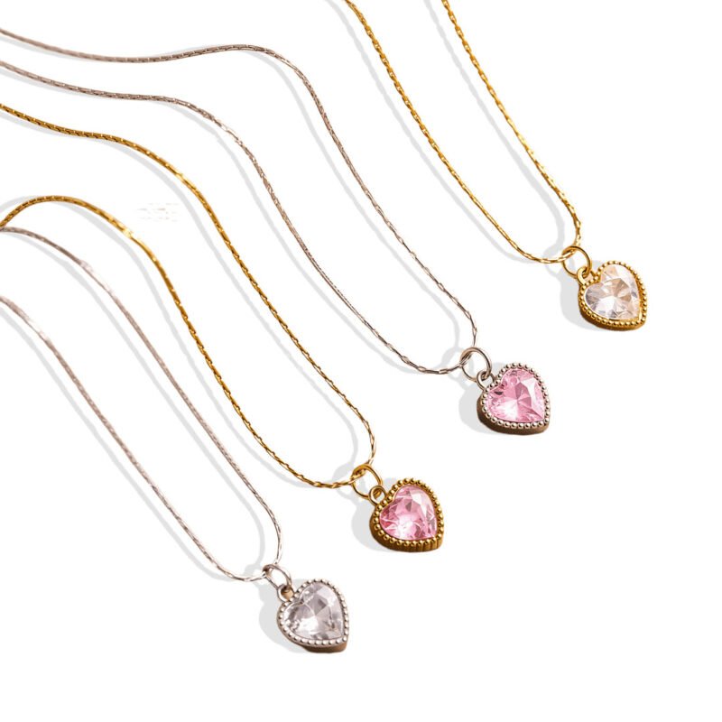 Crystal Heart Pendant Necklace