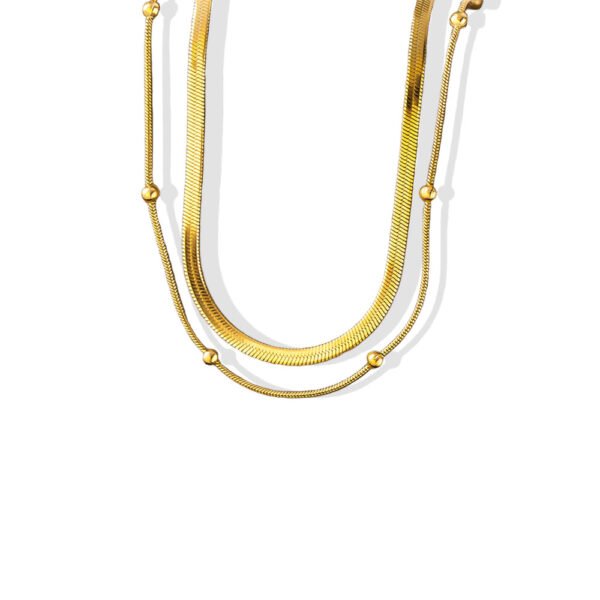 Double Herringbone Snake Chain Necklace