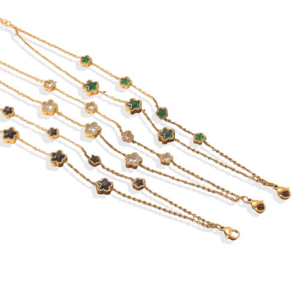 Double Layer Zircon Star Bracelet