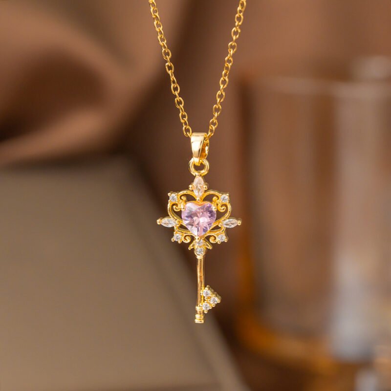 Enchanted Heart Key Necklace