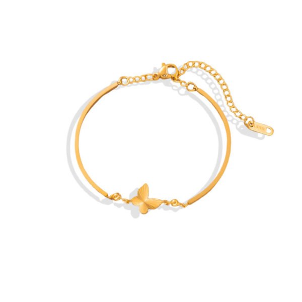 Golden Flutter Butterfly Bangle