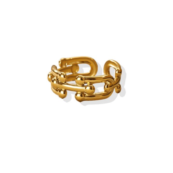 Golden Horseshoe Buckle Ring