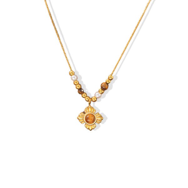 Golden Sun Tiger Eye Bloom Necklace