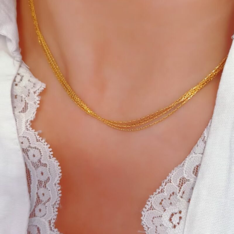 Multi-Strand Liquid Chain Necklace