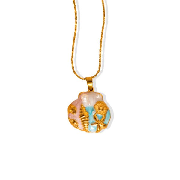 Ocean Heart Enamel Necklace