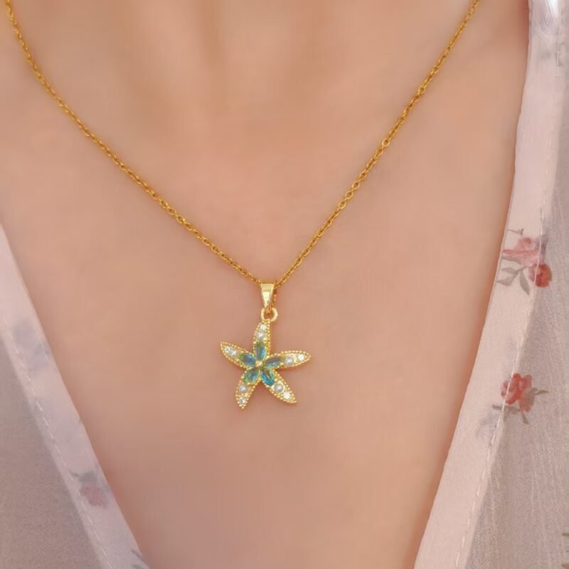 Ocean Starfish Pendant Necklace
