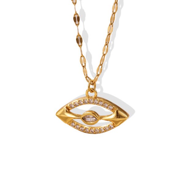 Open Evil Eye Pendant Necklace