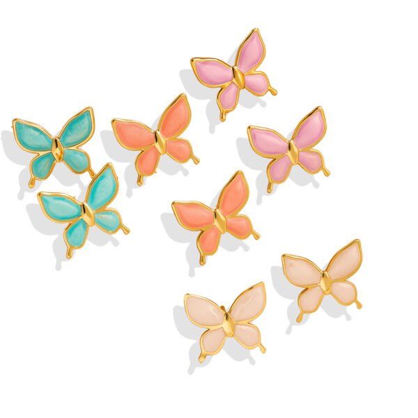 Pastel Butterfly Stud Earrings