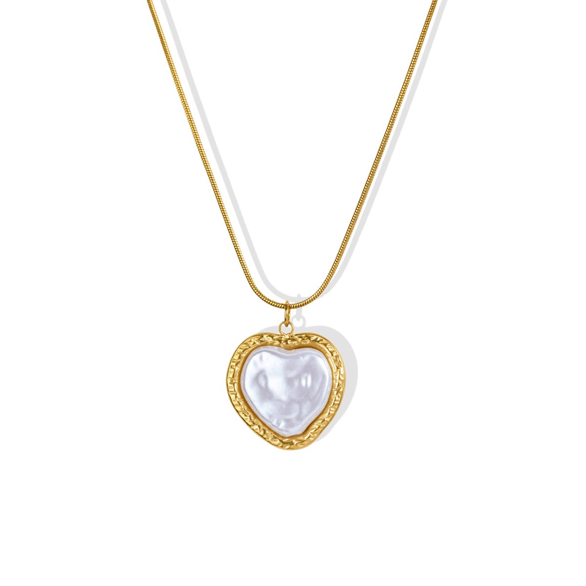 Pearl Heart Pendant Necklace