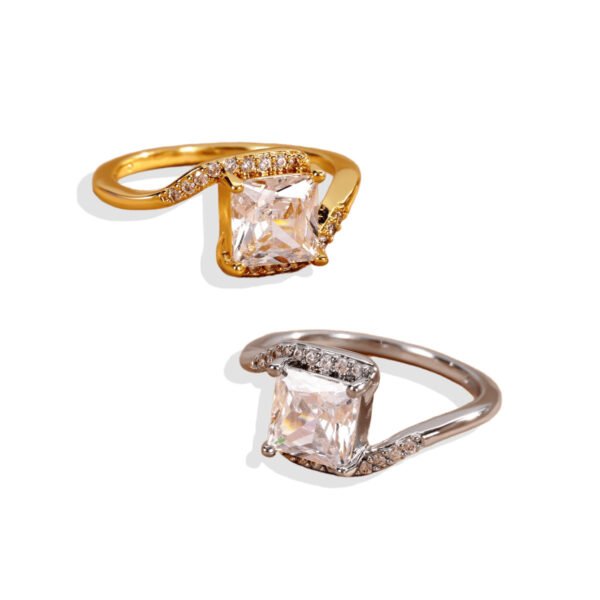 Princess Cut Bypass Ring