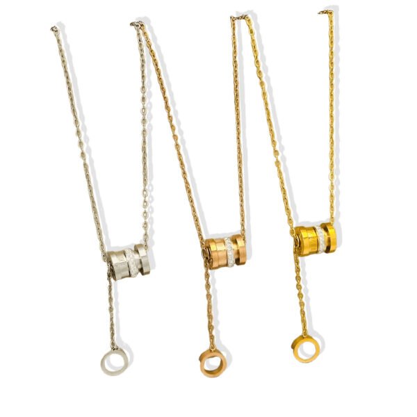 Roman Numeral Roller Y Necklace