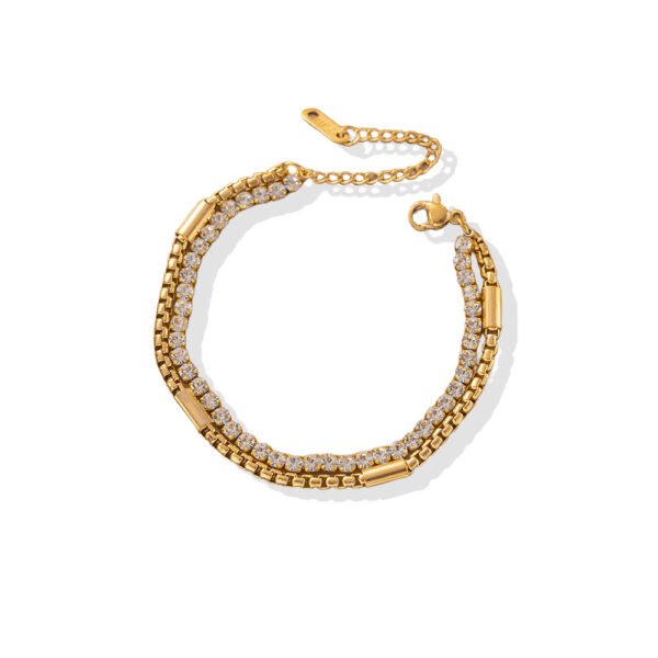 Tennis & Box Chain Stack Bracelet