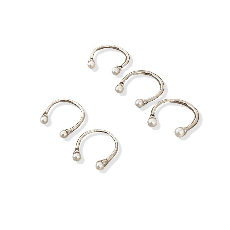 Twin Pearl Horseshoe Ring