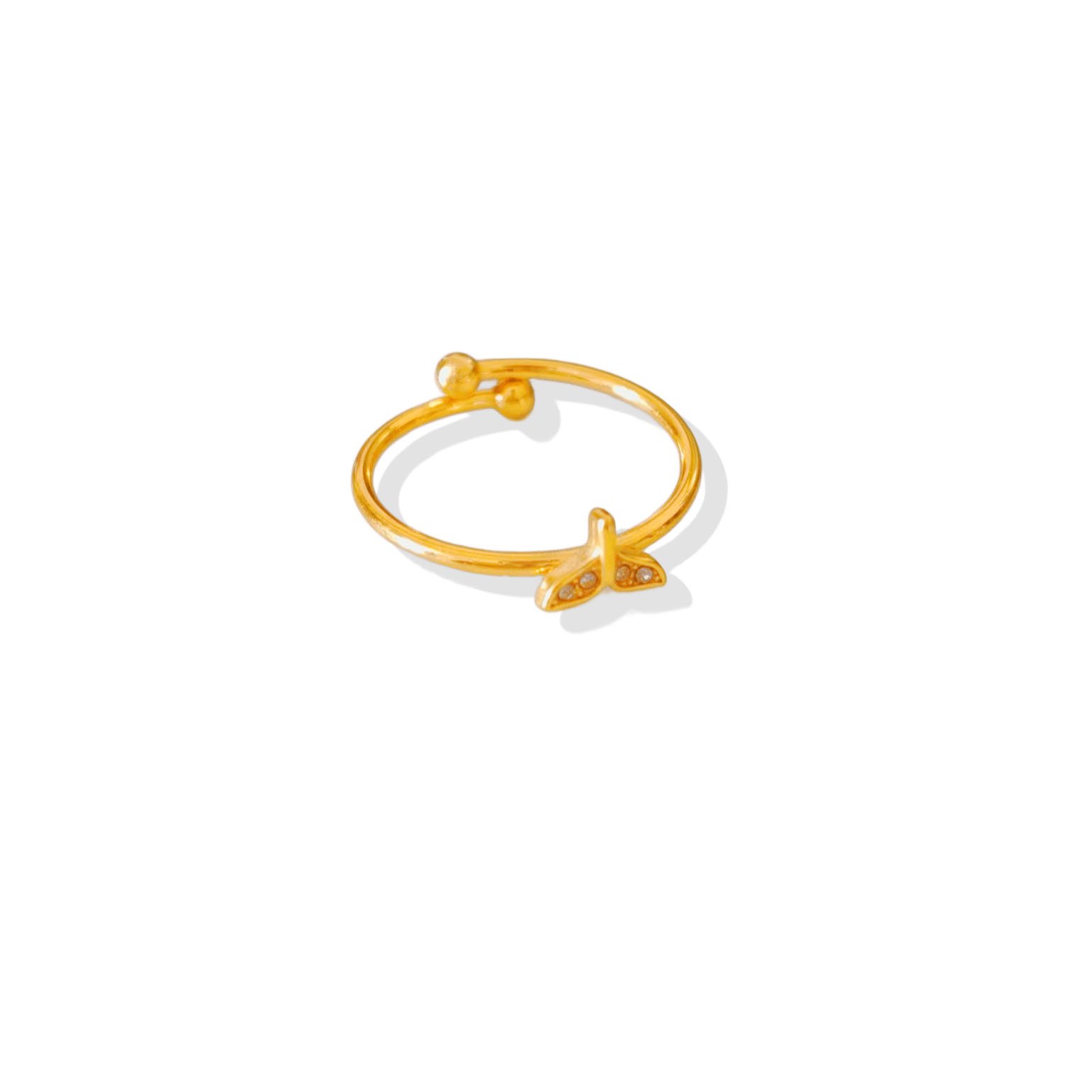 Mermaid Tail Zircon Dainty Open Ring