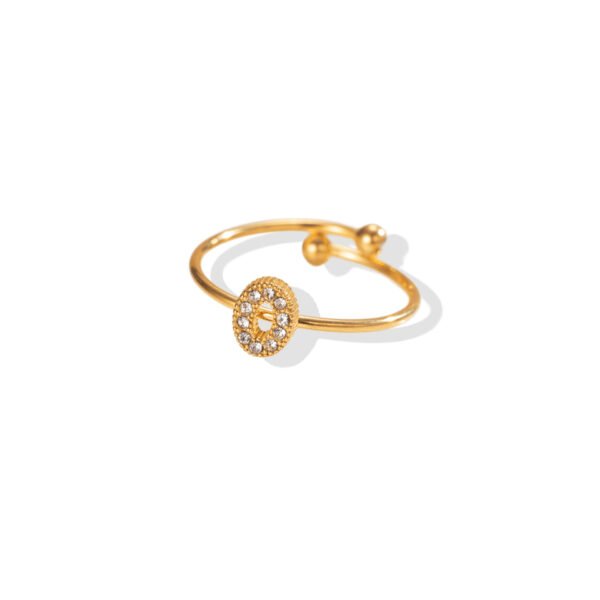 Pavรฉ Donut Halo Dainty Open Ring