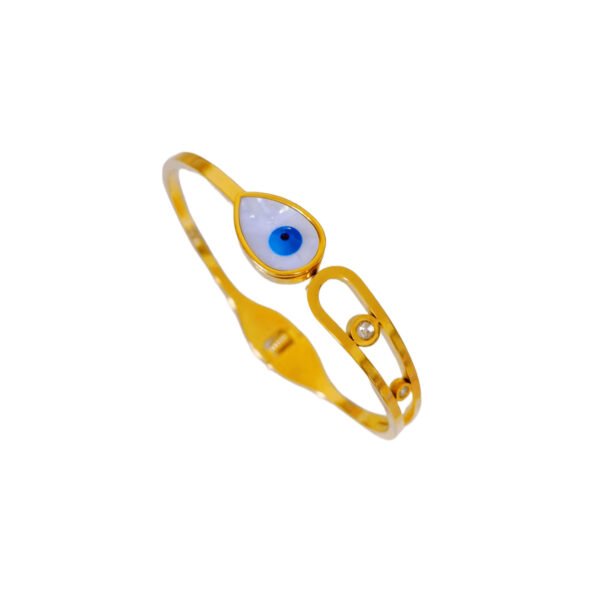 Teardrop Evil Eye Open Loop Bypass Bangle