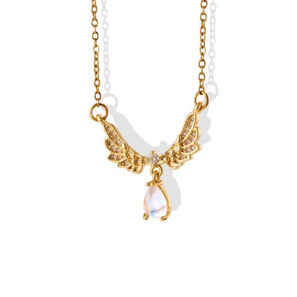 Angel Wings Moonstone Necklace