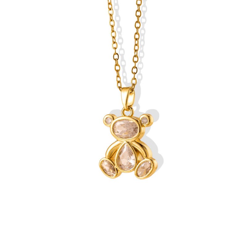 Crystal Teddy Bear Necklace
