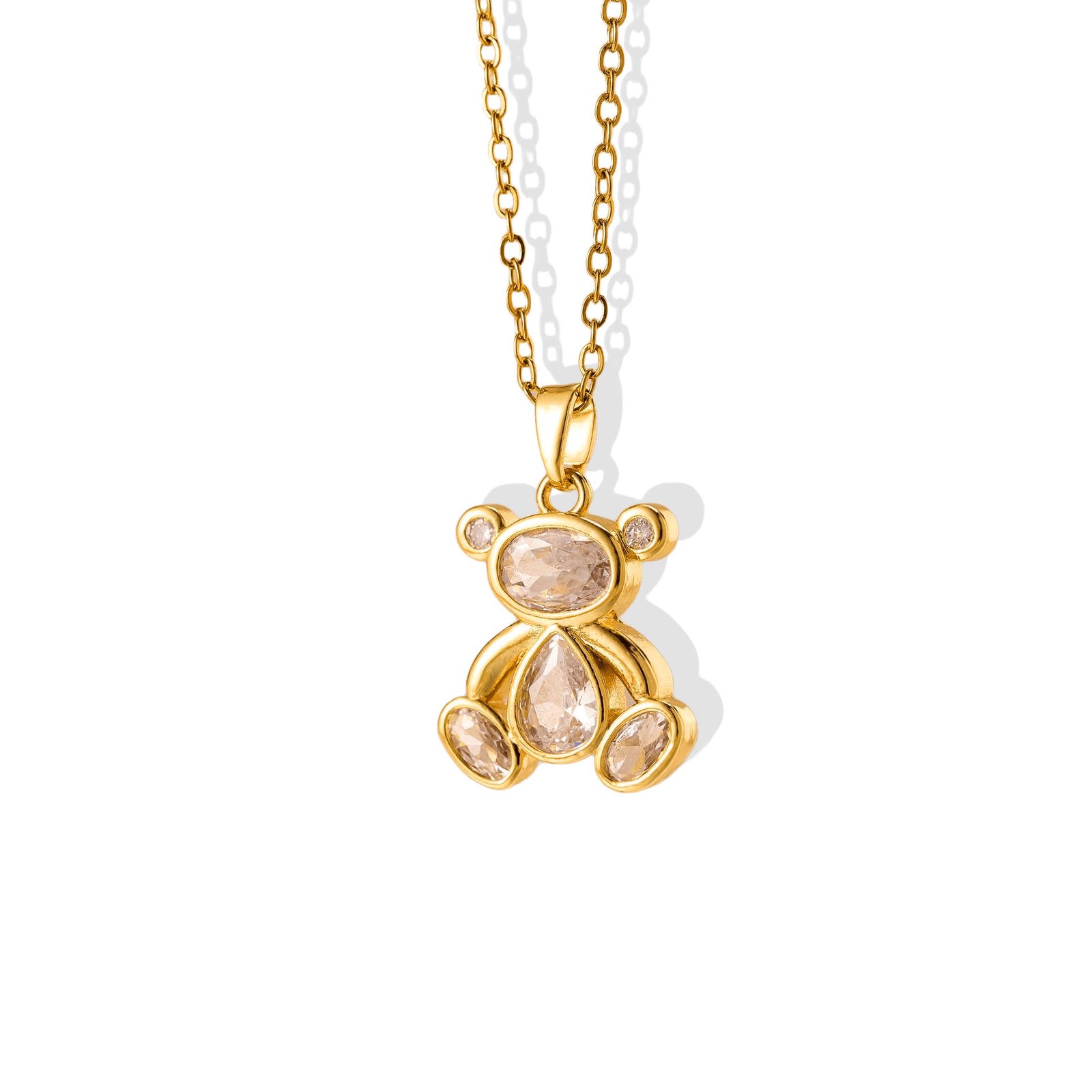 Crystal Teddy Bear Necklace