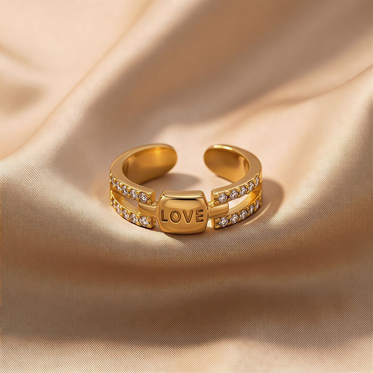 LOVE Double Row Ring - Image 4