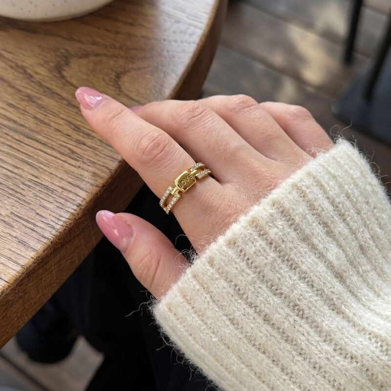 LOVE Double Row Ring