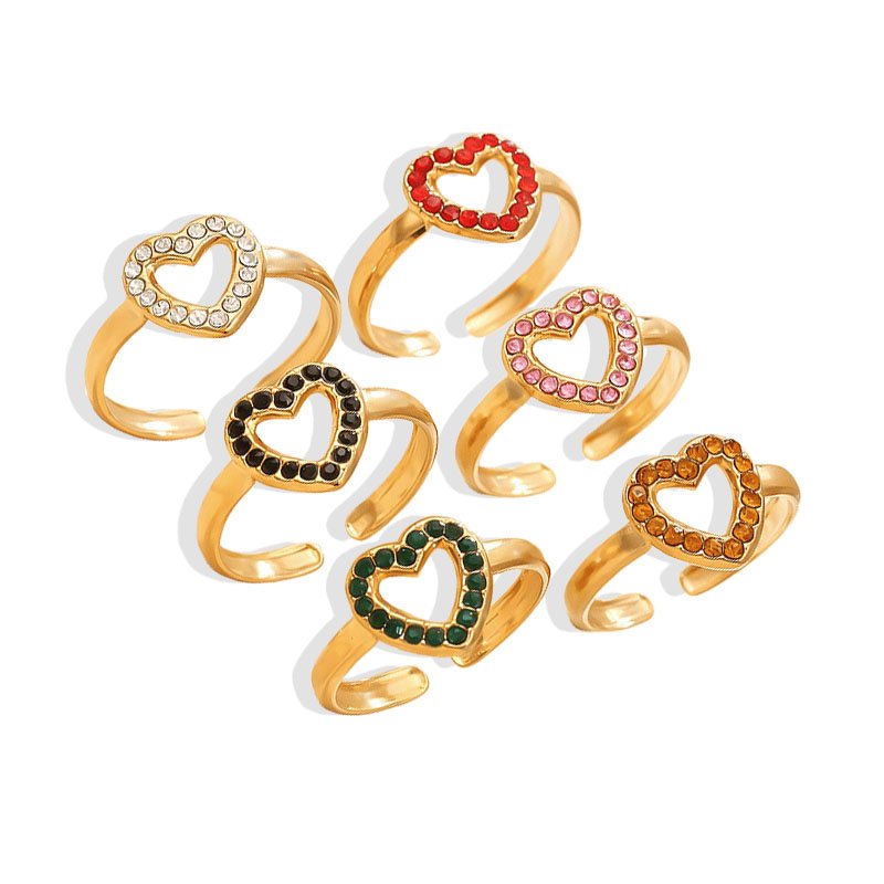 Open Heart Outline Ring