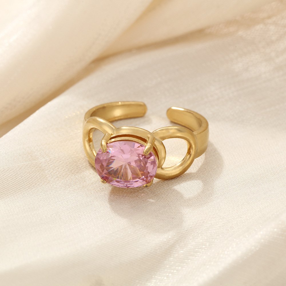 Oval Gem Loop Ring - Image 4