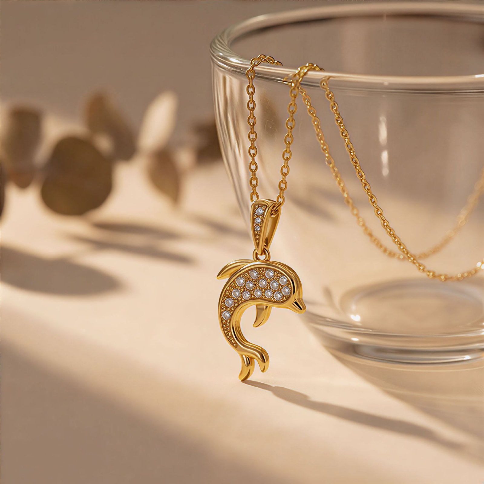 Pavé Dolphin Necklace - Image 3