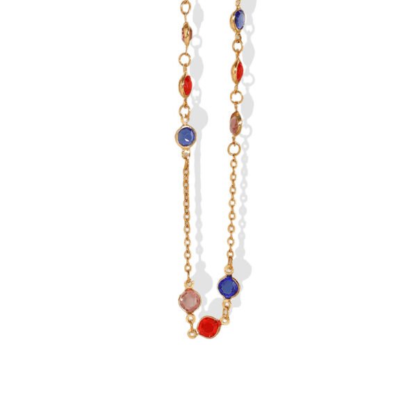 Rainbow Gem Station Necklace