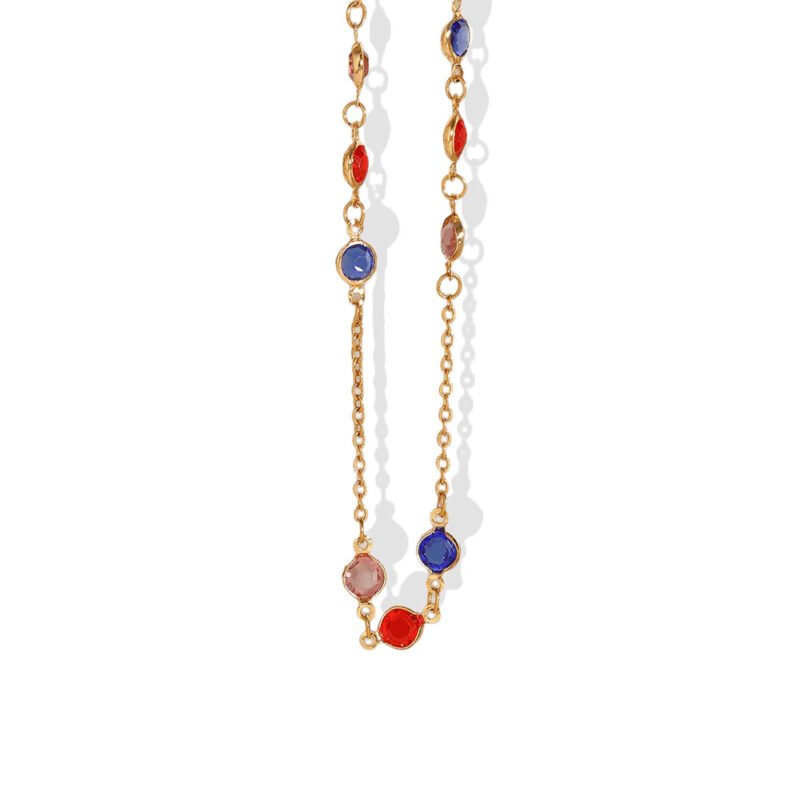 Rainbow Gem Station Necklace