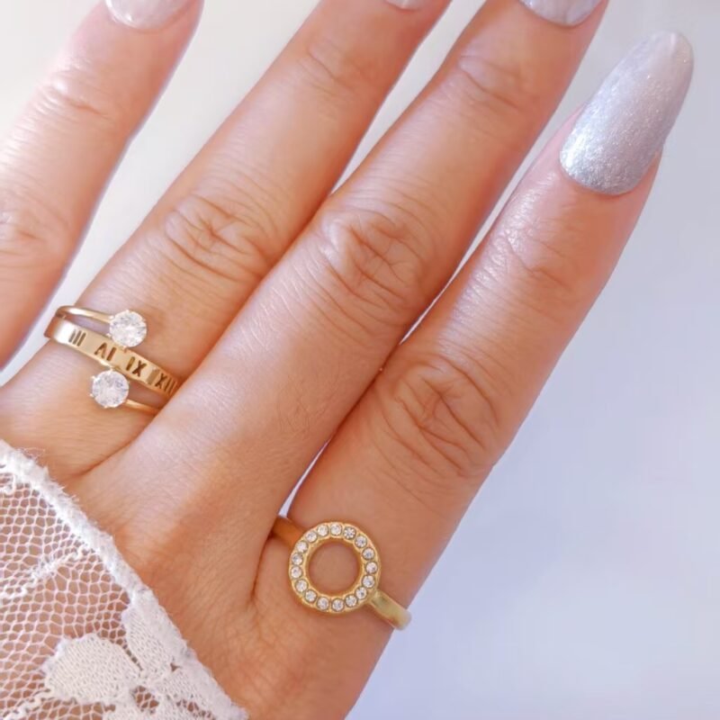 Roman Numeral Bypass Ring