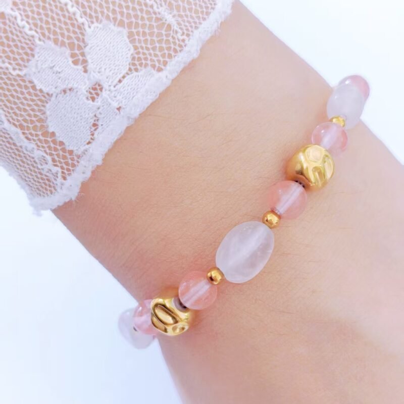 Rose Quartz Beaded Bracelet